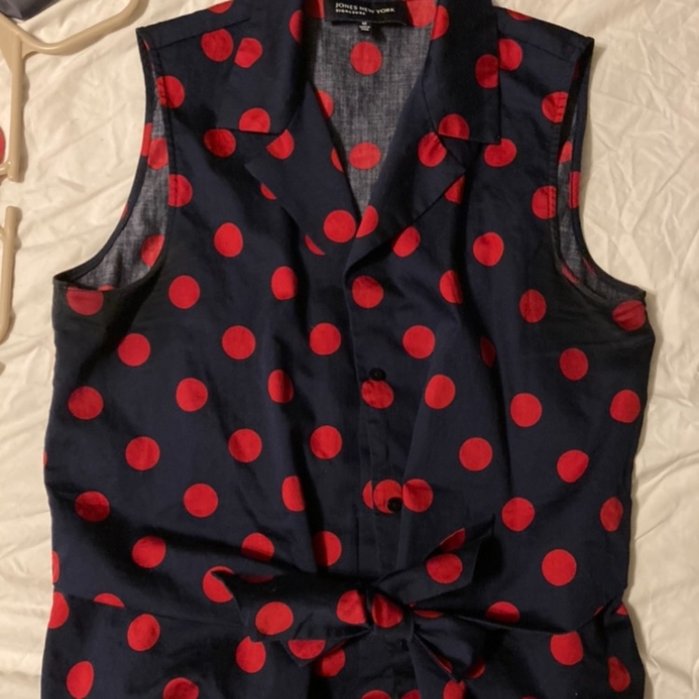 Collared tank with front tie